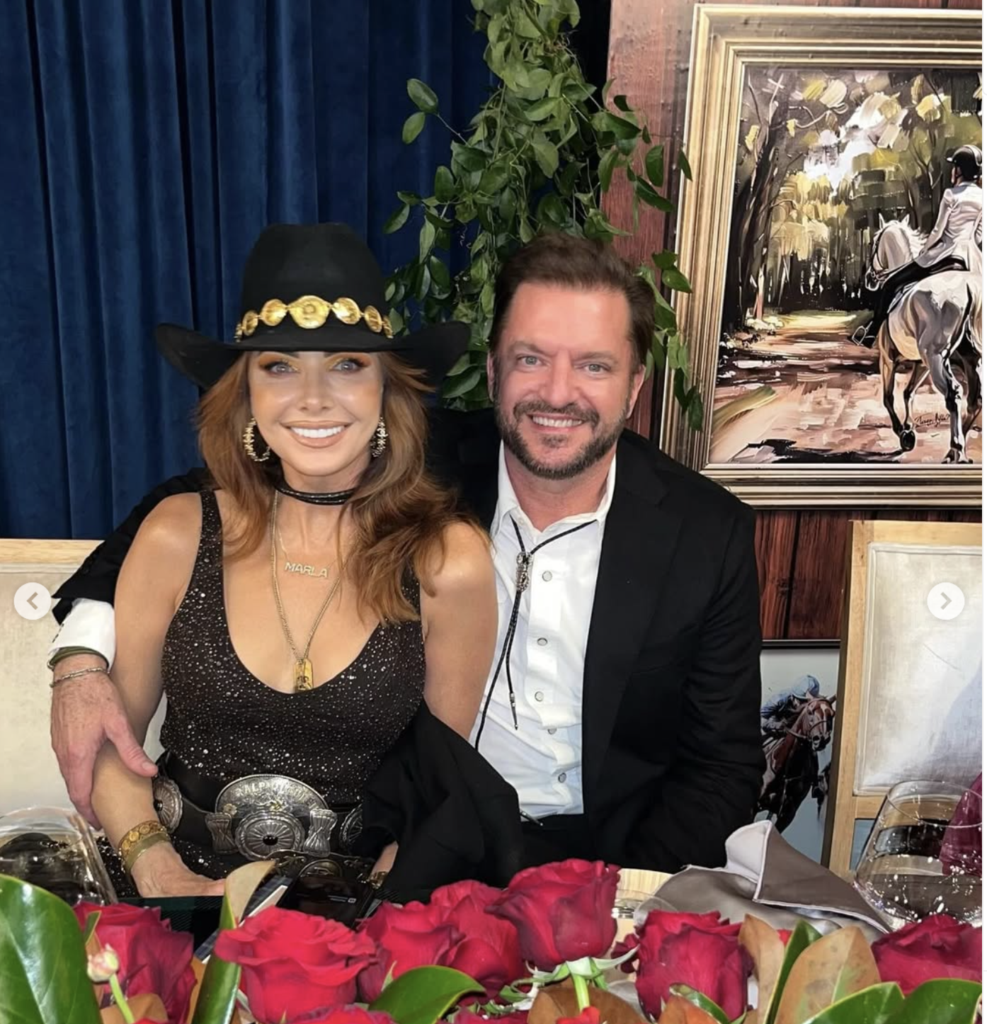 Marla & Matt Hurley at Pete Bell's 55th birthday bash in  River Oaks.